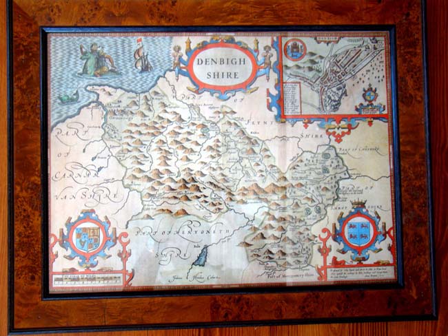 A 17th century Map of Denbighshire, Wales, by John Speed, published by J. Sudbury & George Humbell — image 3